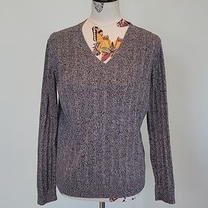 IZOD blue and gray vneck sweater 100% cotton.  Size is XL.  Very good condition.